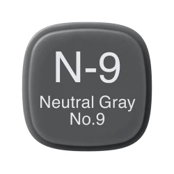 Маркер Copic Classic, N-9, Neutral Gray, No.9, двусторонний, серый
