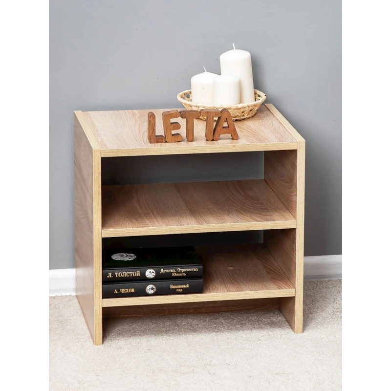 Тумба прикроватная Letta, ЛДСП, бежевая, 41x33x43 см Тумба прикроватная Letta, ЛДСП, бежевая, 41x33x43 см