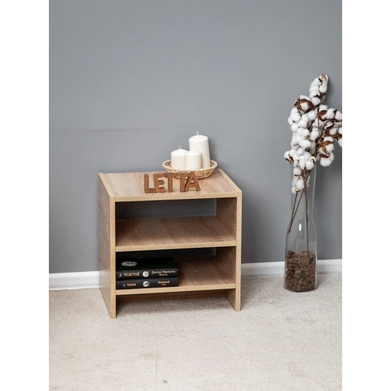 Тумба прикроватная Letta, ЛДСП, бежевая, 41x33x43 см Тумба прикроватная Letta, ЛДСП, бежевая, 41x33x43 см