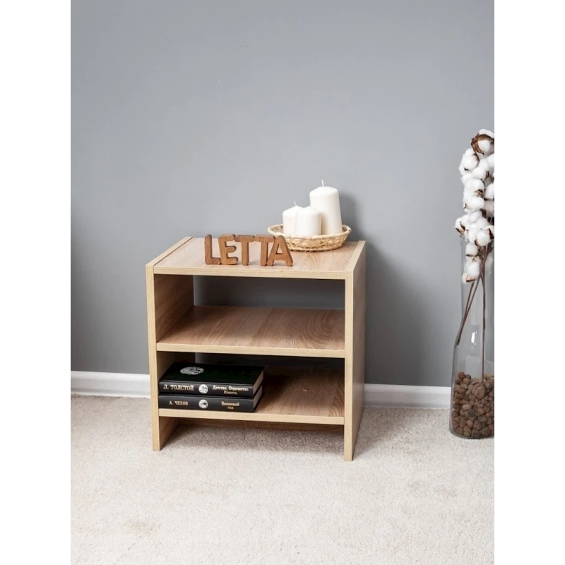 Тумба прикроватная Letta, ЛДСП, бежевая, 41x33x43 см Тумба прикроватная Letta, ЛДСП, бежевая, 41x33x43 см