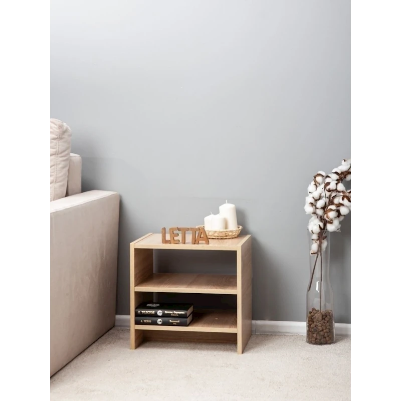 Тумба прикроватная Letta, ЛДСП, бежевая, 41x33x43 см Тумба прикроватная Letta, ЛДСП, бежевая, 41x33x43 см