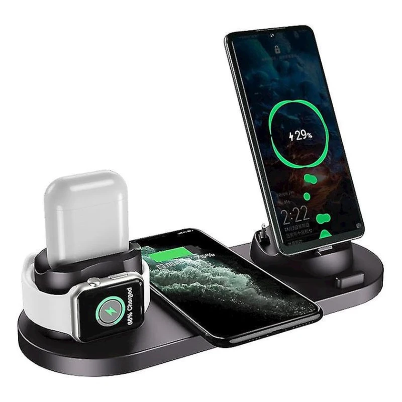 Беспроводное зарядное устройство 6-in-1 Charging Station WS5BL Беспроводное зарядное устройство 6-in-1 Charging Station WS5BL