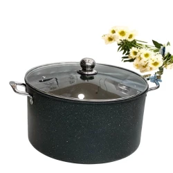 Кастрюля, гранит, черная, 36 см, 20 л Кастрюля, гранит, черная, 36 см, 20 л