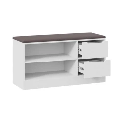 Тумба для обуви Art Mebel, белая, ЛДСП/текстиль, 35х60х100 см