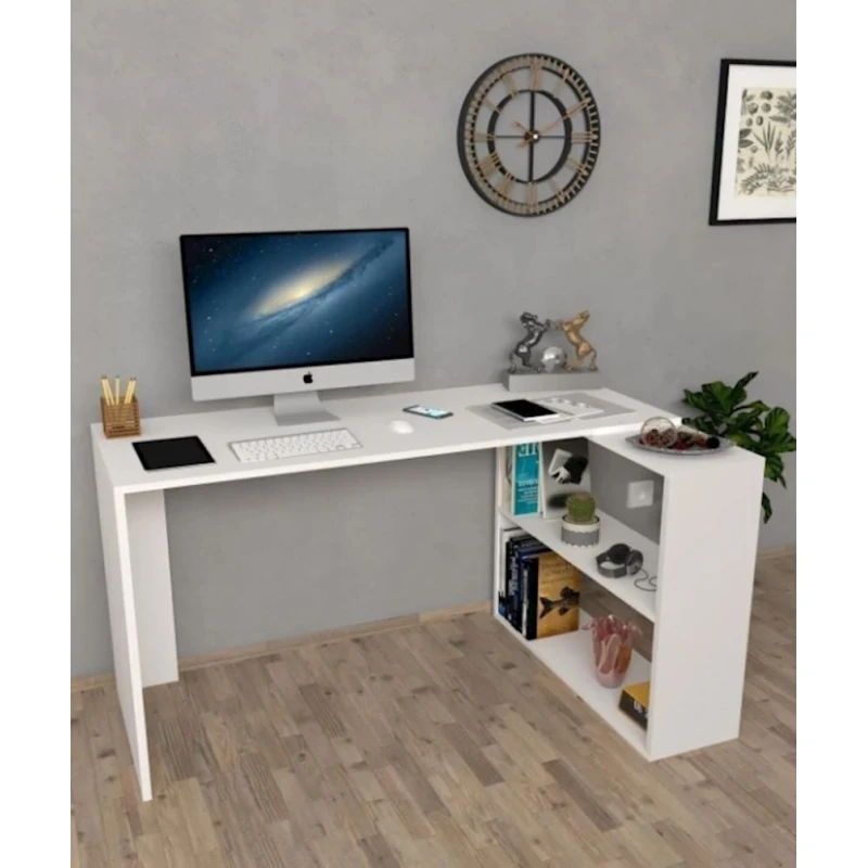 Письменный стол Atlas, белый, 50x130x75см Письменный стол Atlas, белый, 50x130x75см