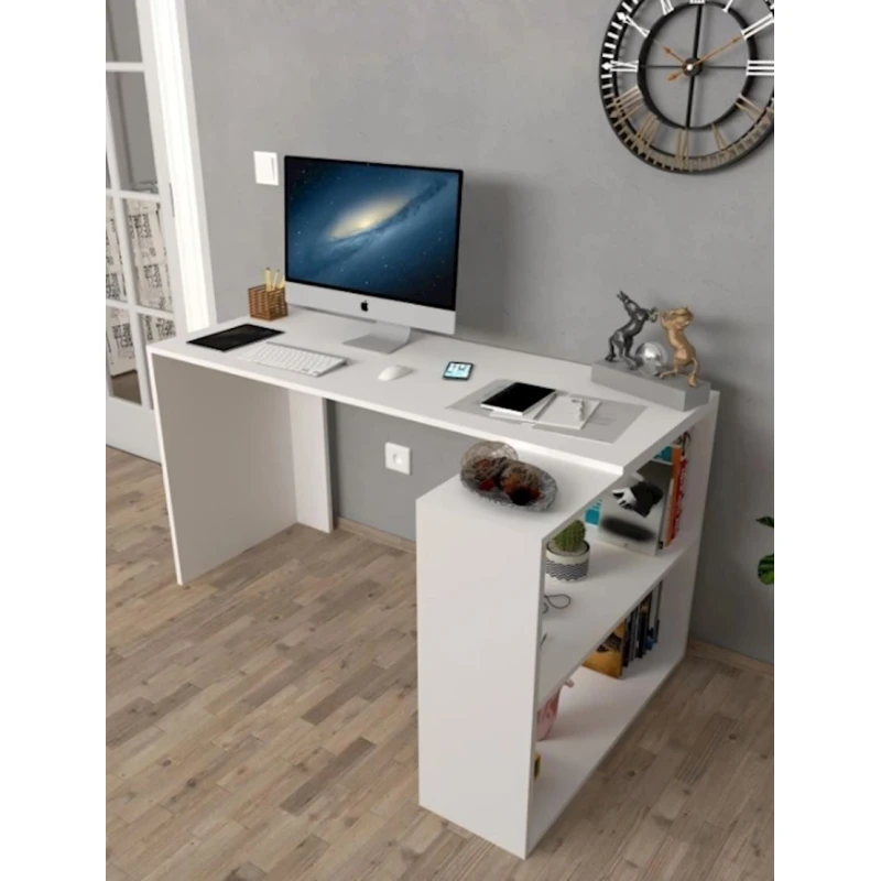 Письменный стол Atlas, белый, 50x130x75см Письменный стол Atlas, белый, 50x130x75см