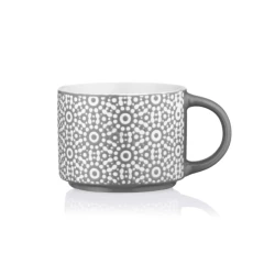 Чашка Ardesto Weaving G AR3473G, фарфор, белая/черная, 330 мл Чашка Ardesto Weaving G AR3473G, фарфор, белая/черная, 330 мл