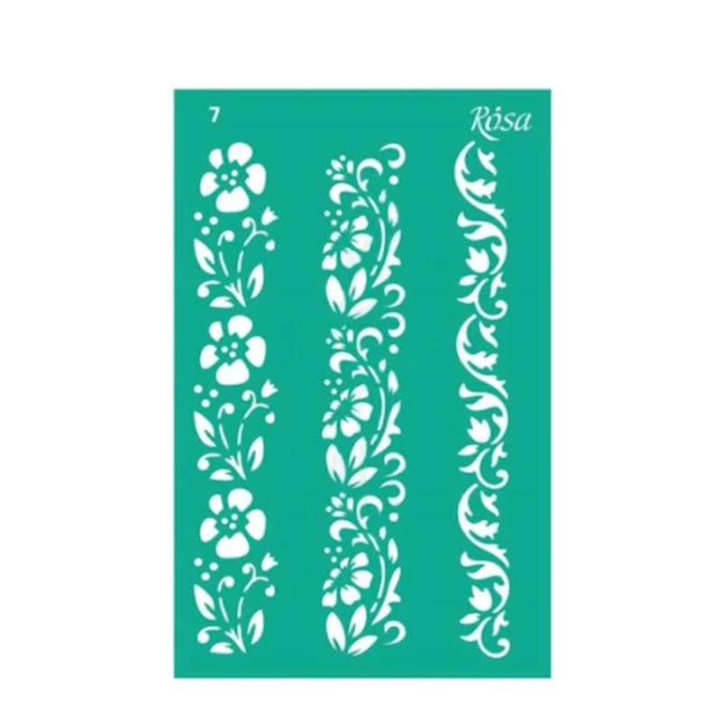 Трафарет самоклеящийся Rosa Talent №7 Цветы, бордюрный, 13х20 см Трафарет самоклеящийся Rosa Talent №7 Цветы, бордюрный, 13х20 см