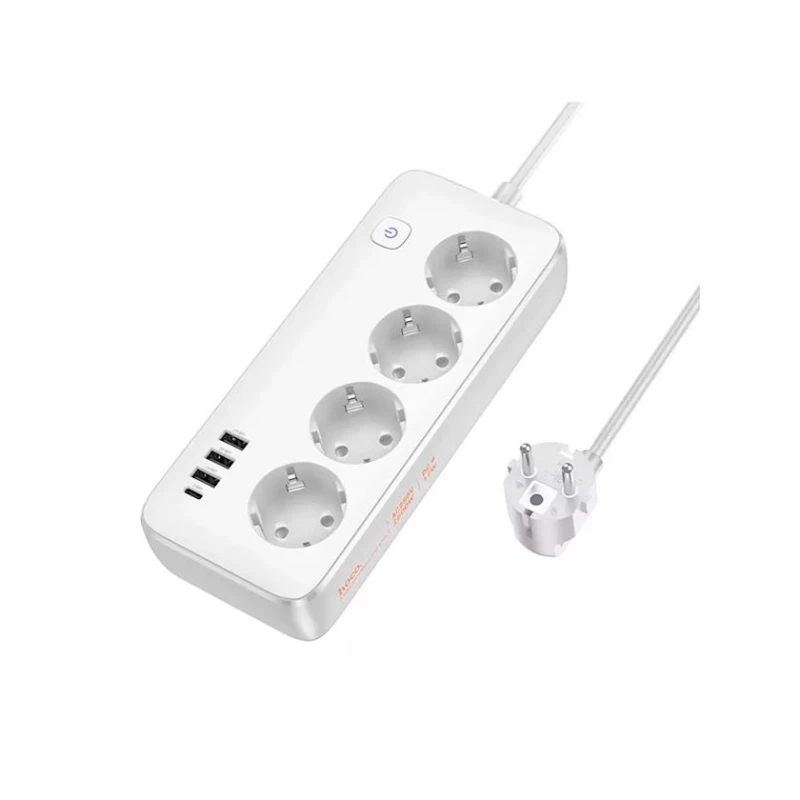 Сетевой фильтр Hoco AC21, белый Сетевой фильтр Hoco AC21, белый