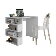 Yazı masası Ev Plus 12115872, LDSP, ağ, 90x56x74 sm