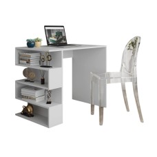 Yazı masası Ev Plus 12115872, LDSP, ağ, 90x56x74 sm