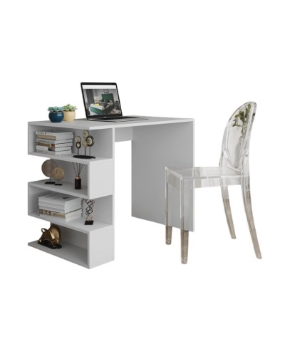 Yazı masası Ev Plus 12115872, LDSP, ağ, 90x56x74 sm