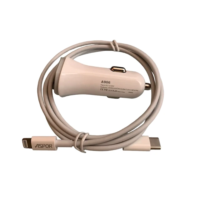 Автомобильное зарядное устройство Aspor A906 20W Автомобильное зарядное устройство Aspor A906 20W