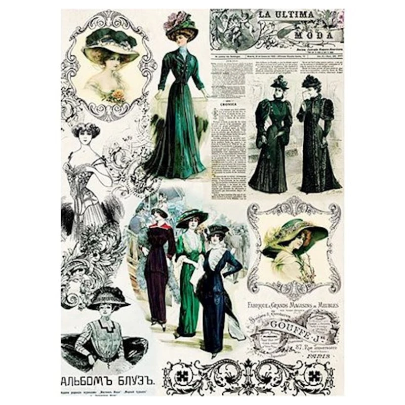 Рисовая бумага для декупажа Cadence - 46, А3, 29.7x42 см Рисовая бумага для декупажа Cadence - 46, А3, 29.7x42 см