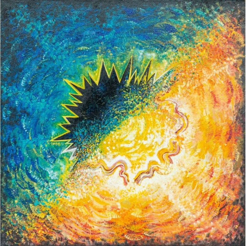 Rəsm Art by Ulviya Kakhramanova Günəşin çıxması-Gün batımı, kətan, yağlı, 50x50 sm