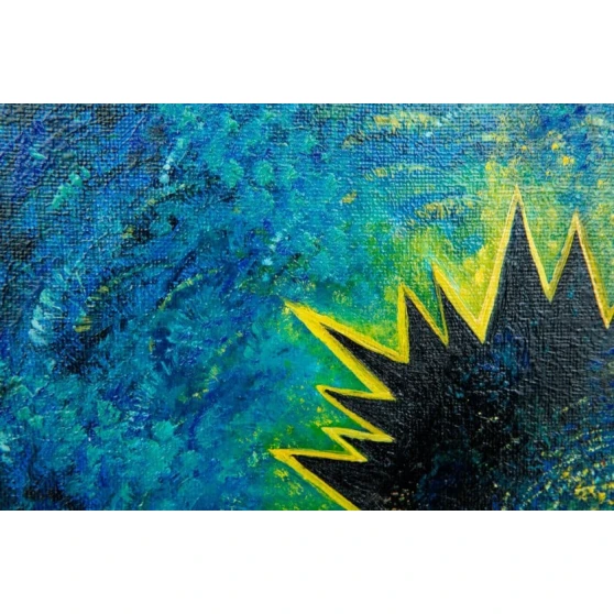 Rəsm Art by Ulviya Kakhramanova Günəşin çıxması-Gün batımı, kətan, yağlı, 50x50 sm