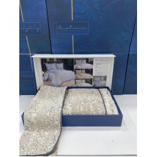 Dəst MiraNova Larin SF-681, şenil, ikinəfərlik, sarı, örtük 240х260 sm, yastıq üzü 50х70 sm/2 əd