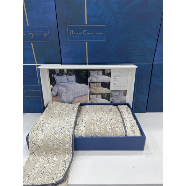 Dəst MiraNova Larin SF-681, şenil, ikinəfərlik, sarı, örtük 240х260 sm, yastıq üzü 50х70 sm/2 əd