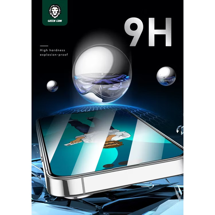 Qoruyucu şüşə Green Lion 3D Silicone Privacy Glass Apple iPhone 14/13 Pro/13 üçün - 6935100163970