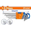 Набор ключей Wadfow Extra long arm WHK2291, 9 шт Набор ключей Wadfow Extra long arm WHK2291, 9 шт