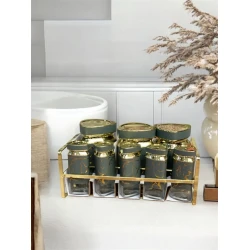 Ədviyyat üçün dəst Sahara SHA-00006601, şüşə/paslanmayan polad, qızılı, 7 əd Ədviyyat üçün dəst Sahara SHA-00006601, şüşə/paslanmayan polad, qızılı, 7 əd