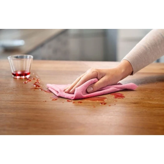 Салфетка для уборки Vileda, микрофибра, розовая, 27х32 см