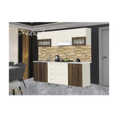Mətbəx dəsti Səma, 300x220x60 sm, laminat, krem/qəhvəyi