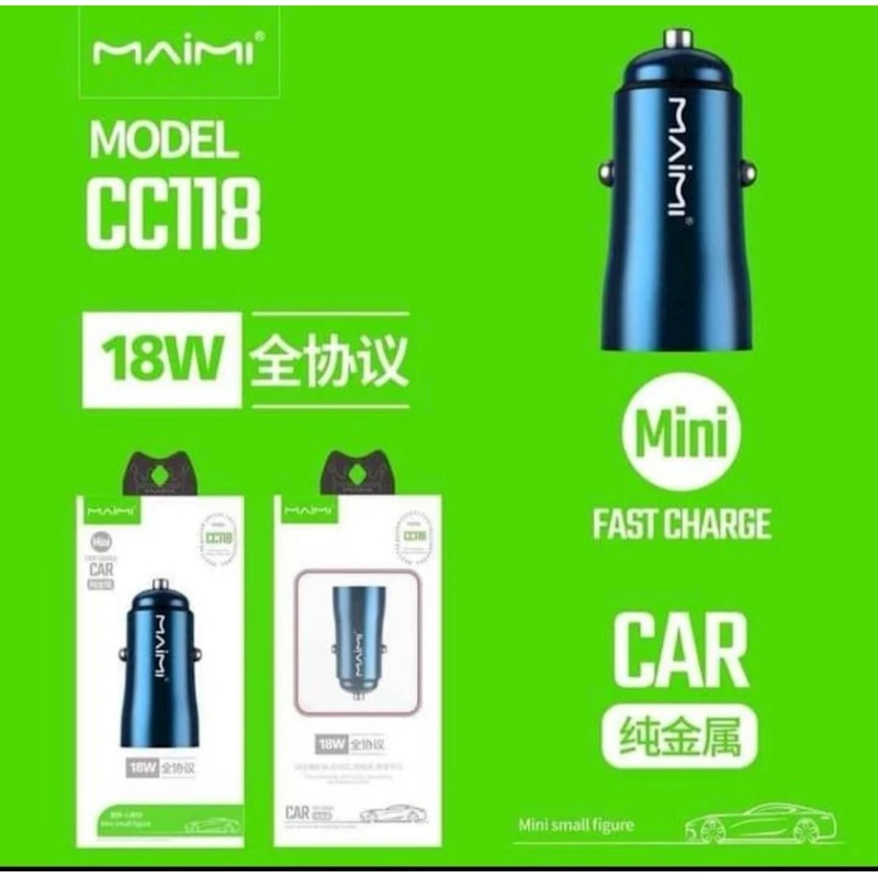 Автомобильное зарядное устройство Maimi CC118 Blue Автомобильное зарядное устройство Maimi CC118 Blue