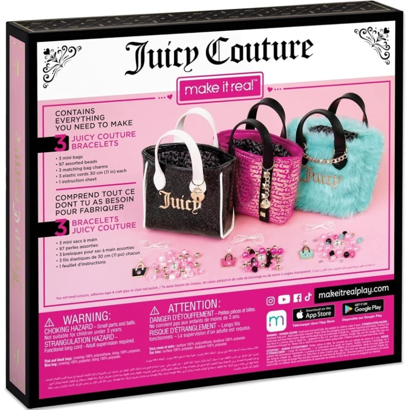 Набор для изготовления браслетов Make it Real Juicy Couture Mini Handbag, 8+ лет Набор для изготовления браслетов Make it Real Juicy Couture Mini Handbag, 8+ лет