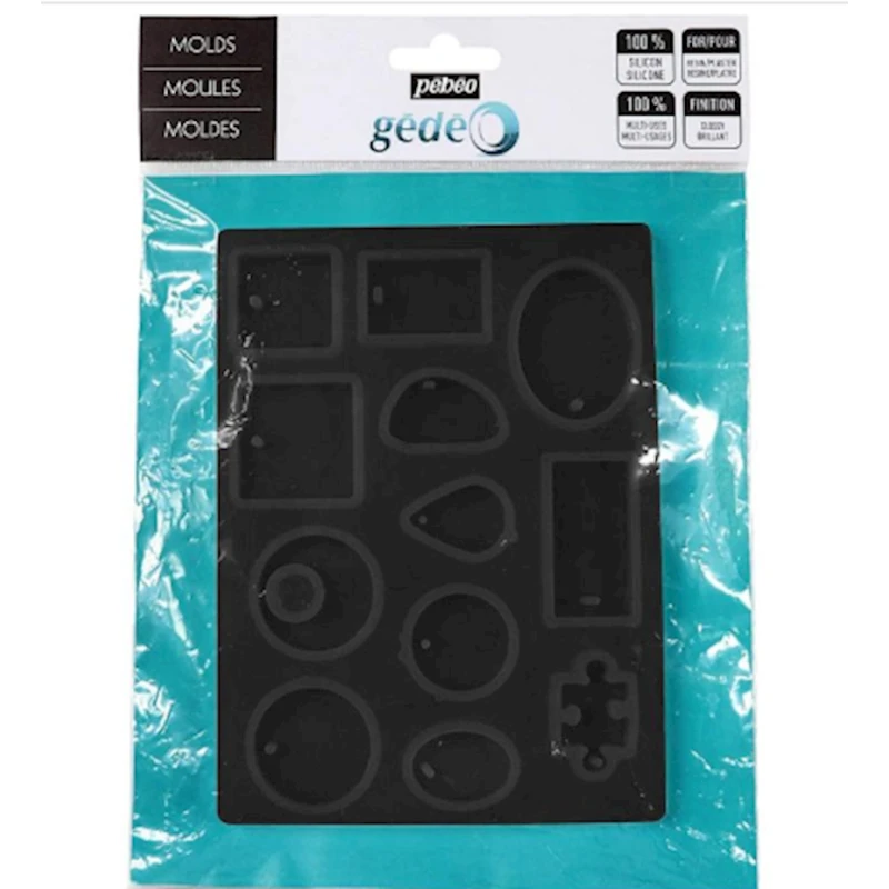 Силиконовые молды Pebeo Gedeo Geometric Molds Bag 1, черный Силиконовые молды Pebeo Gedeo Geometric Molds Bag 1, черный