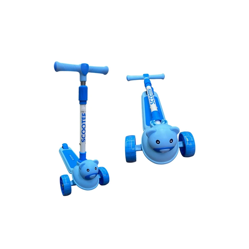 Uşaqlar üçün samokat 803SBL, musiqili və işıqlı, mavi
