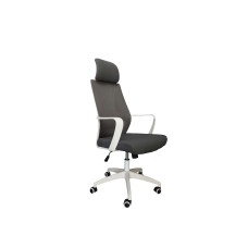 Ofis üçün kreslo Alba OFD-1019, 58x60x119 sm, boz/ağ