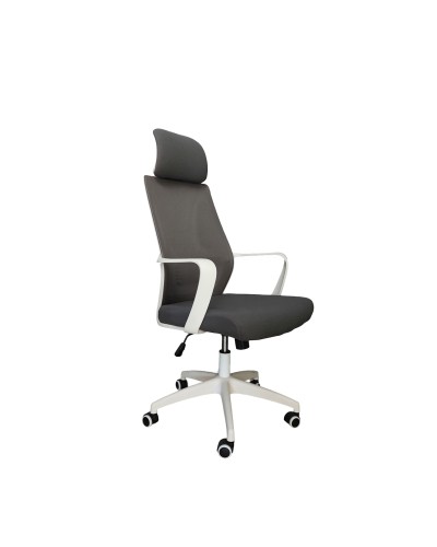 Ofis üçün kreslo Alba OFD-1019, 58x60x119 sm, boz/ağ
