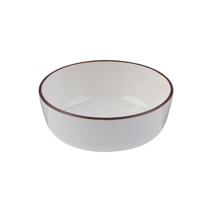 Миска ID-Fine Modest Brown Stolt, фарфор, белая, 460 мл, 14 см