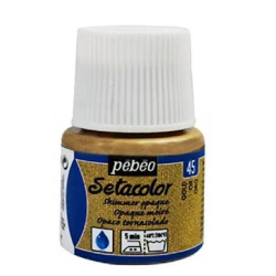 Zərli boya Pebeo parça üçün Setacolor Shimmer Opaque gold 45 ml, qızılı