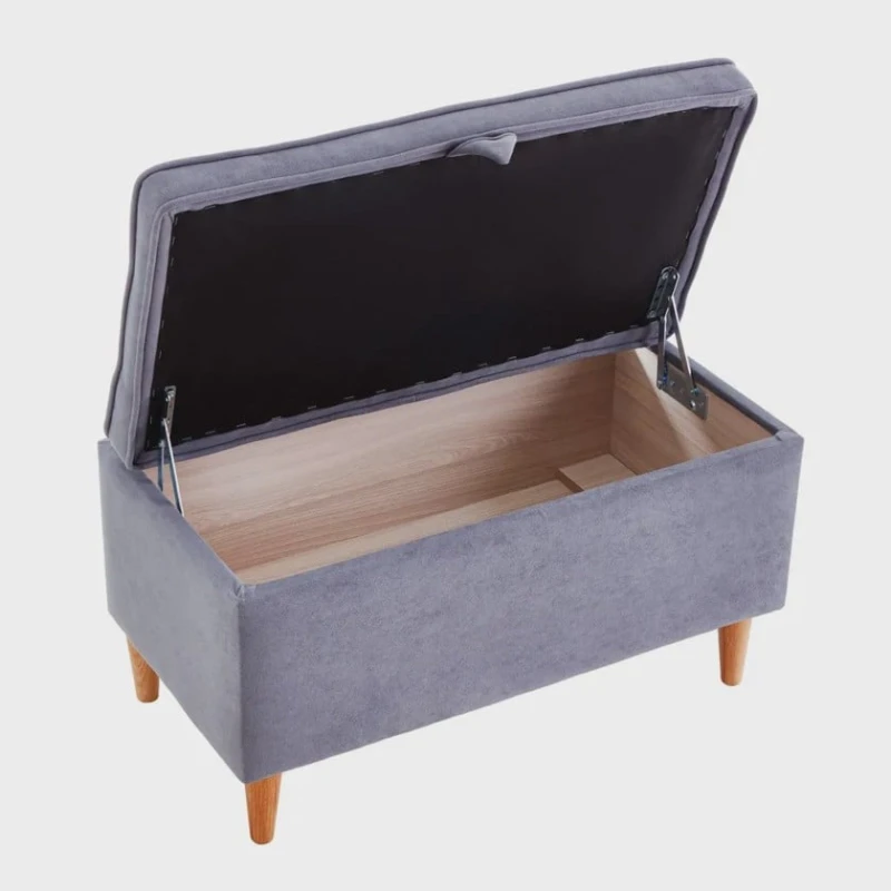 Пуфик 86, ткань, голубой, 40x35x80 см Пуфик 86, ткань, голубой, 40x35x80 см