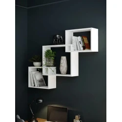 Полка настенная Art Mebel 80, ламинат, 66х96х18 см, белая Полка настенная Art Mebel 80, ламинат, 66х96х18 см, белая