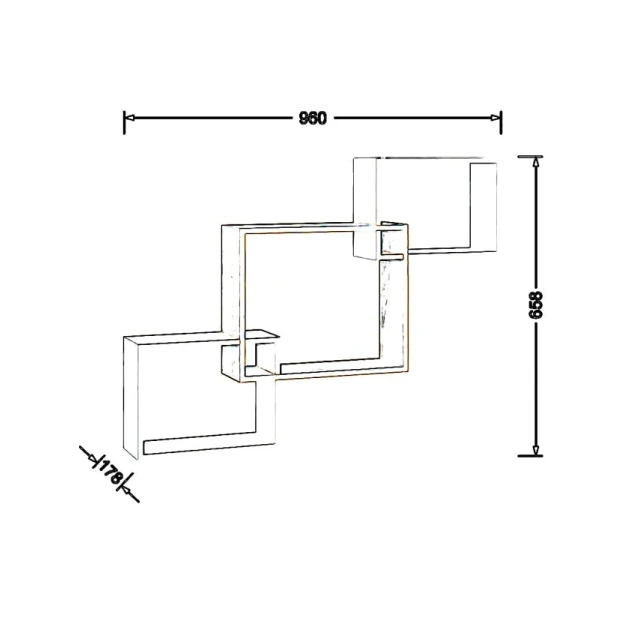 Полка настенная Art Mebel 80, ламинат, 66х96х18 см, белая Полка настенная Art Mebel 80, ламинат, 66х96х18 см, белая