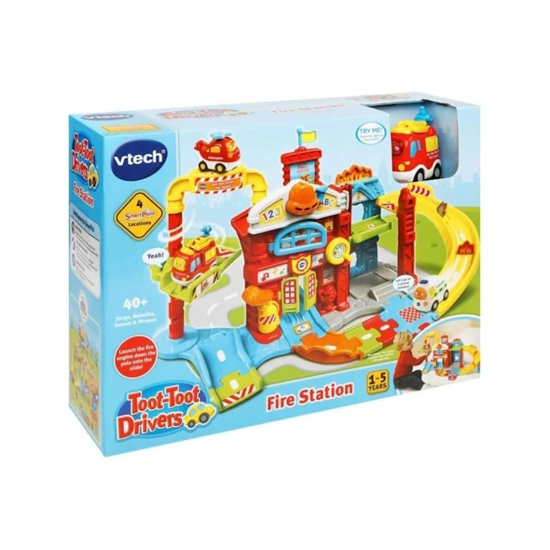 Интерактивные игрушечные треки VTech Toot-Toot Drivers Fire Station 80-503903, 1-5 лет Интерактивные игрушечные треки VTech Toot-Toot Drivers Fire Station 80-503903, 1-5 лет
