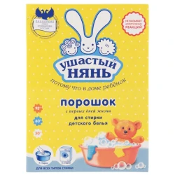 Стиральный порошок Ушастый нянь для детского белья, универсальный, цветочно-фруктовая отдушка, 400 г Стиральный порошок Ушастый нянь для детского белья, универсальный, цветочно-фруктовая отдушка, 400 г
