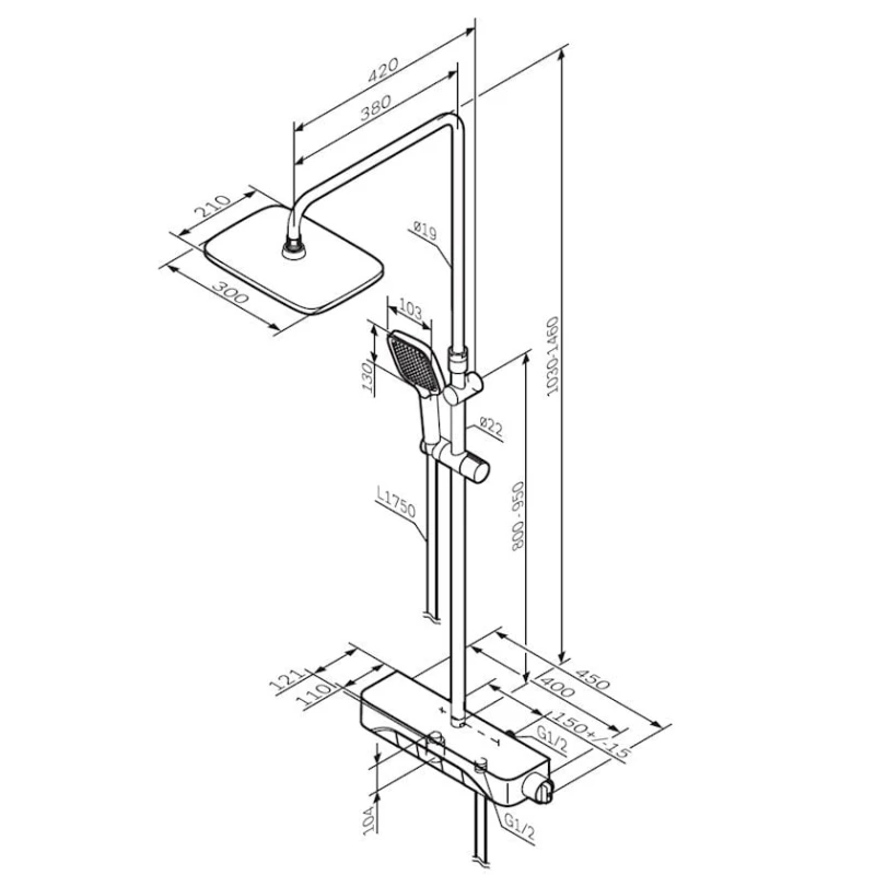 Duş sistemi AM.PM F078F322 Func Duş sistemi AM.PM F078F322 Func