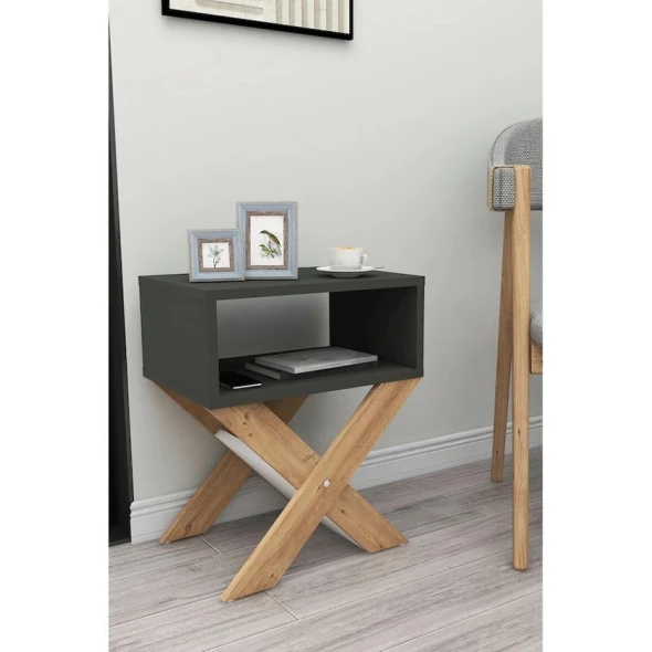 Тумба Art Mebel Art_tumba_27, ламинат, антрацит/сонома, 60x40x40 см Тумба Art Mebel Art_tumba_27, ламинат, антрацит/сонома, 60x40x40 см