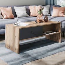 Jurnallıq masa Ev Plus ev_12116055, LDSP, antrasit, qəhvəyi, 110x50x45 sm