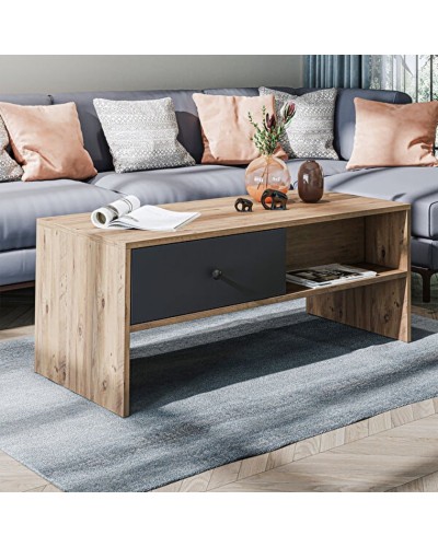 Jurnallıq masa Ev Plus ev_12116055, LDSP, antrasit, qəhvəyi, 110x50x45 sm