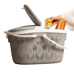 Корзина для пикника HomeKet, пластик, серый