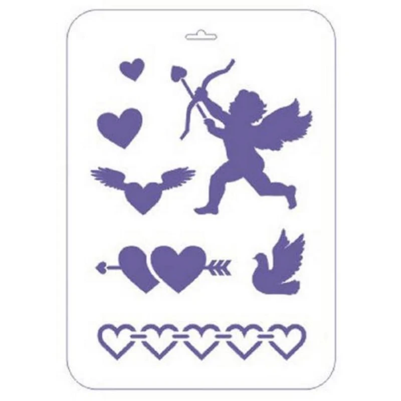 Трафарет Невская палитра Сонет Амур, пластиковый, 22х31 см Трафарет Невская палитра Сонет Амур, пластиковый, 22х31 см