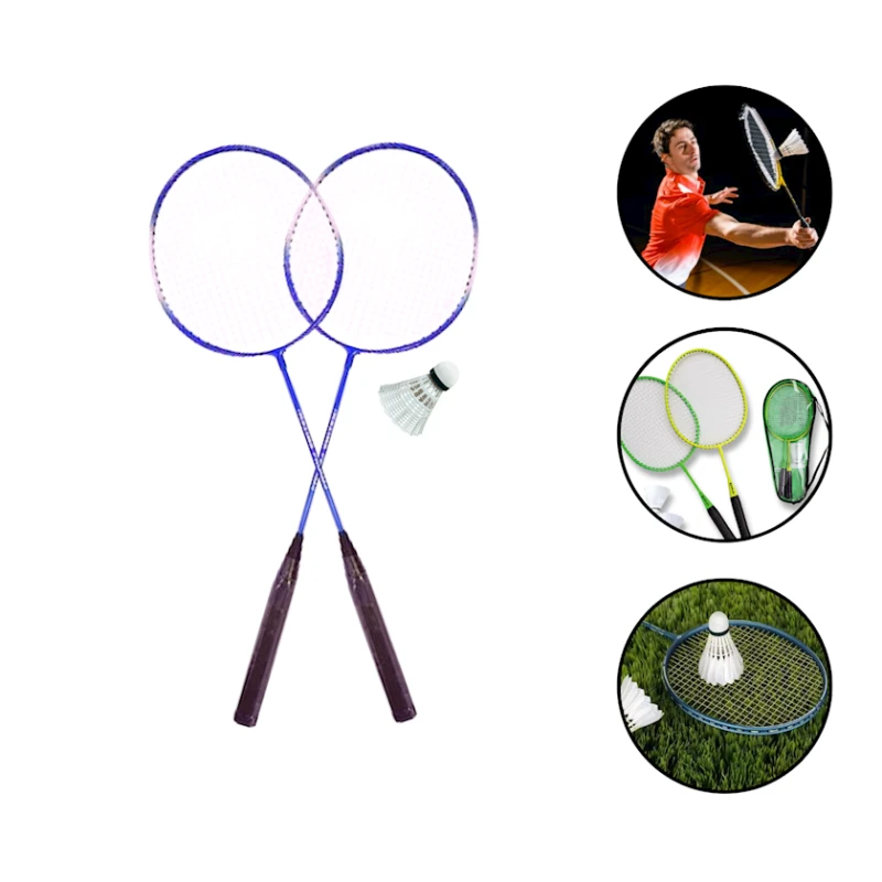 Ракетка для бадминтона 2179, голубая