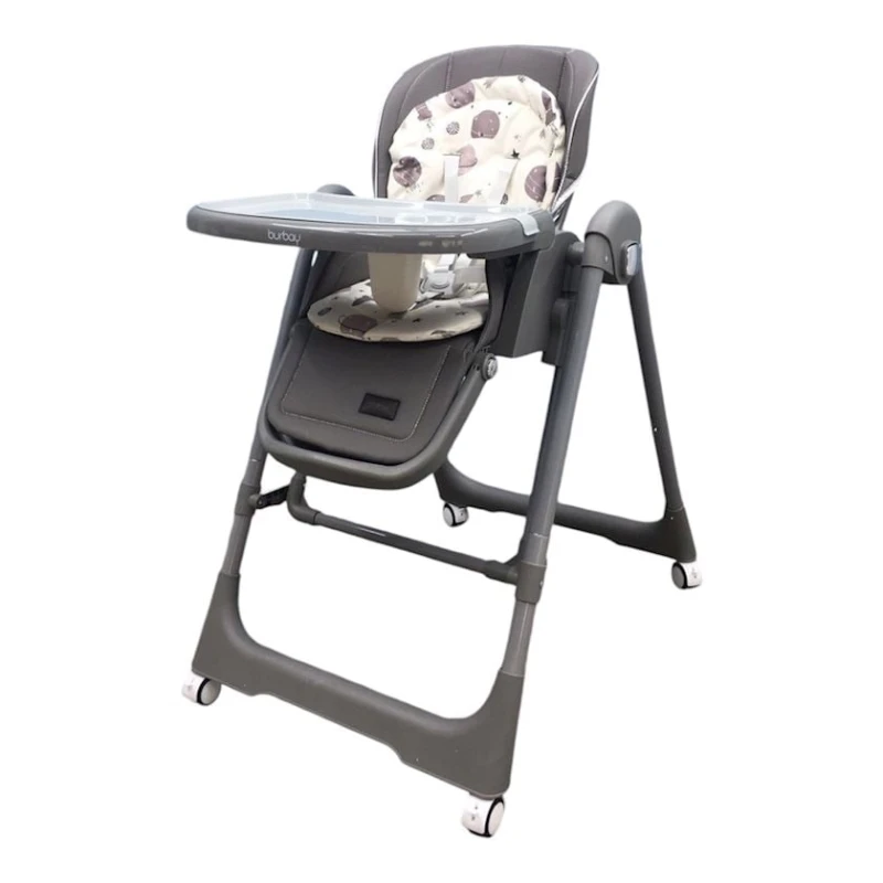 Стульчик для кормления Burbay TB-00157G, серый, 6+ мес