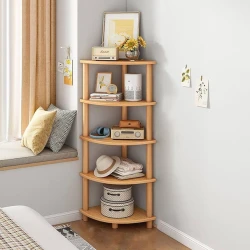 Угловая полка, пятиярусная, коричневая Угловая полка, пятиярусная, коричневая