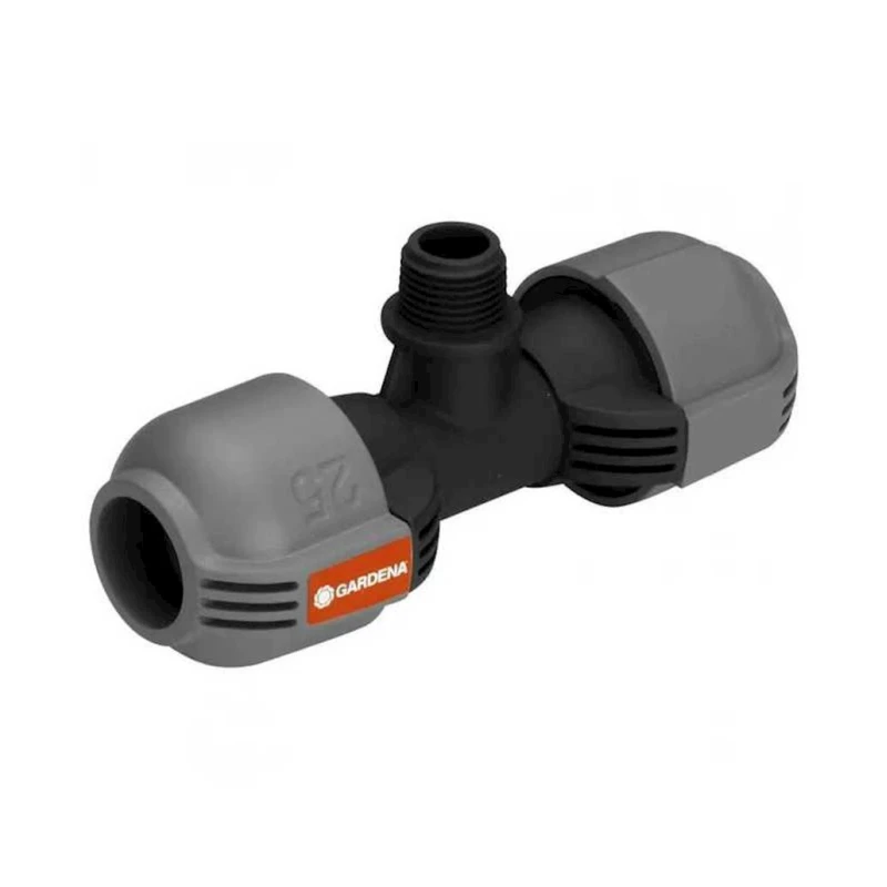Соединитель T-образный Gardena 2786-20 Quick & Easy с наружной резьбой 25мм х 1/2